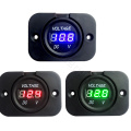 Waterproof 12V Black, Red Light, LED Lamp, Three Digital Display Voltmeter for Ship, Automobile with Ce Certification, Motorcycle